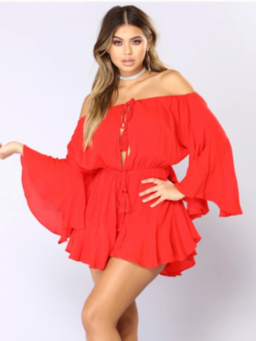 red romper